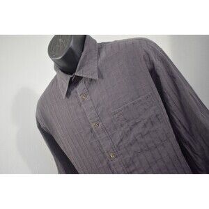 Faconnable Dress Shirt Plaid Long Sleeve Front Pocket Button Up Mens Size XL